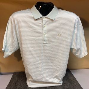 Men’s Fairway & Greene Large Green Striped Short Sleeve Shirt